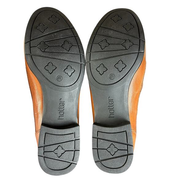 Hotter Comfort Shipley Loafers Women Size 8.5 Brown Leather Tassel Slip On Shoes - Picture 6 of 10